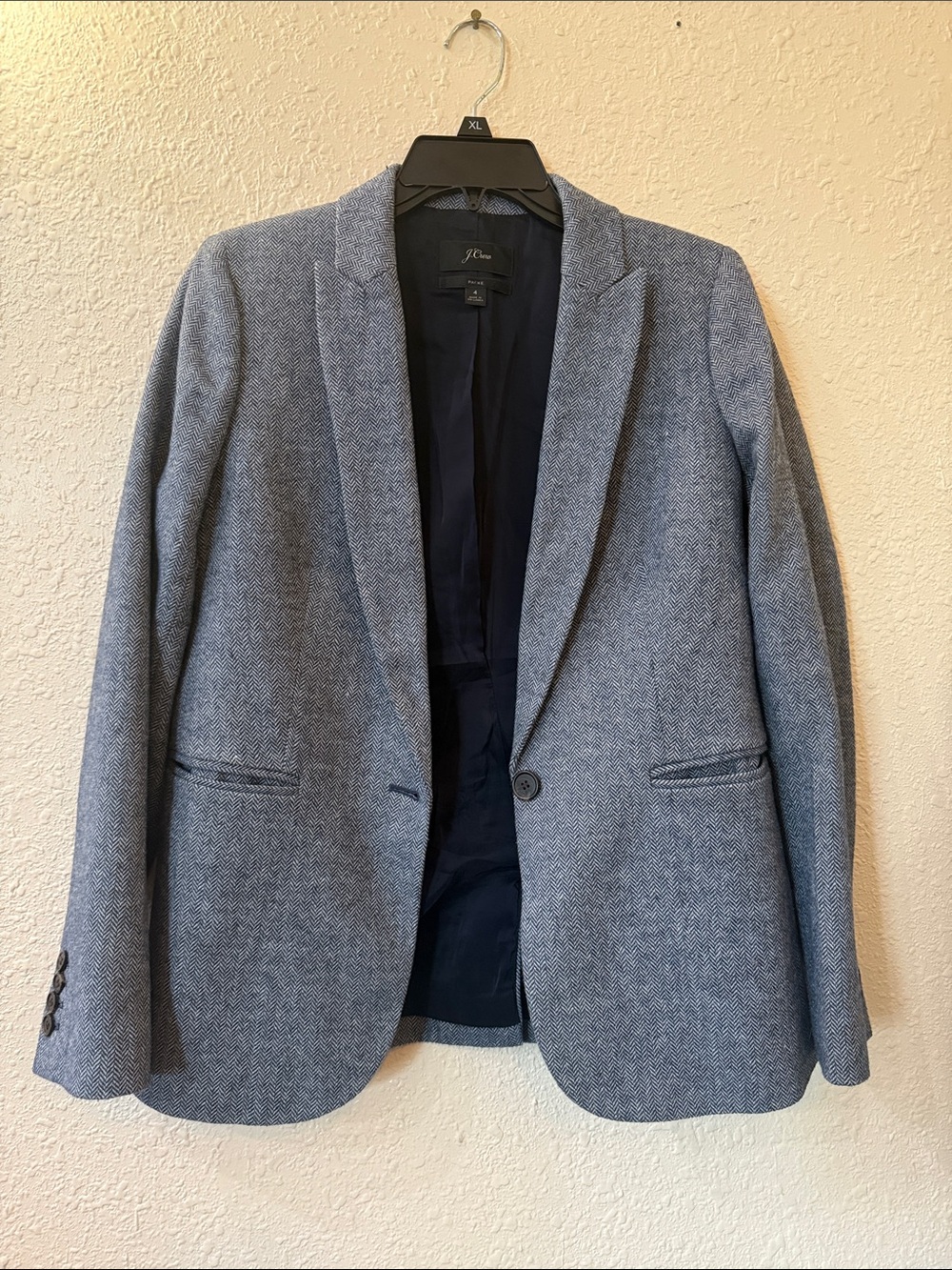 J. Crew woman’s Light Gray Herringbone Blazer